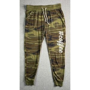 Camo Coffee Women's Camouflage Sweatpants – Size L – Graphic Drawstring Joggers